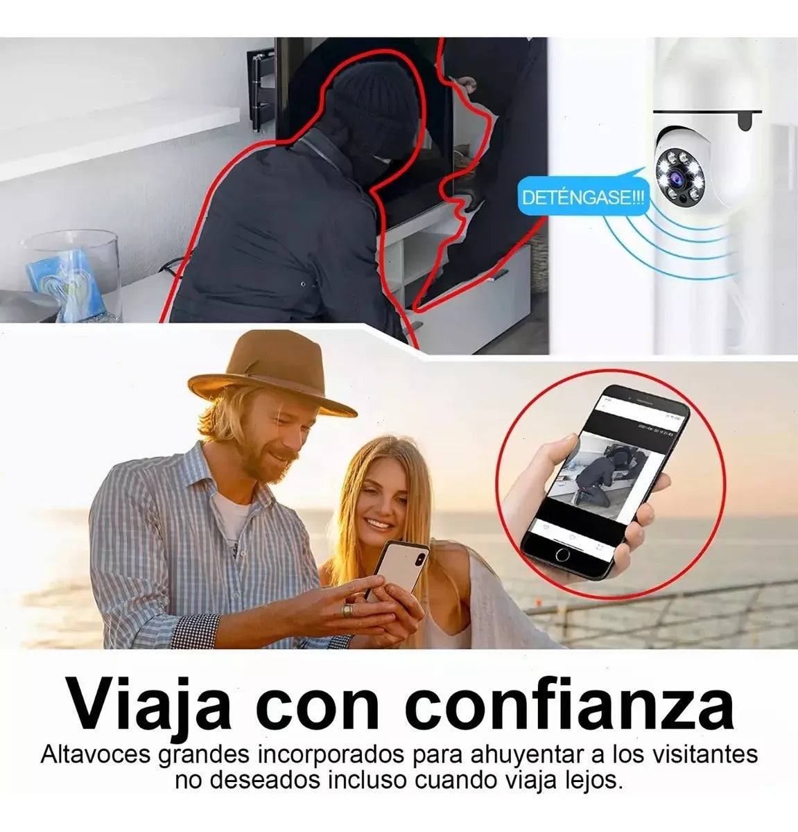Cámara De Seguridad De Ip 360° 1080p Wifi Hd